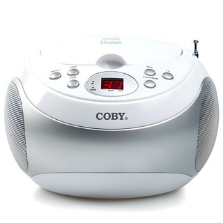 코비 블루투스 포터블 CD플레이어, BTCD371, 화이트