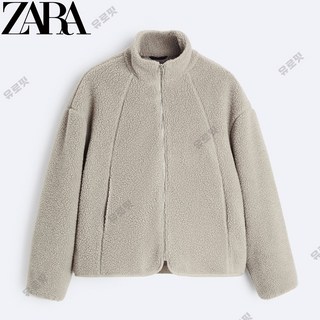 ZARA 자라 울 블랜드 릴렉스핏 에코 시어링 플리스 점퍼