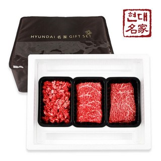 현대名家 경주천년한우 1+등급 명품혼합 1호(국거리500g+불고기500g+산적500g-총1.5, 1세트, 500g