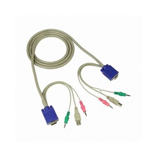 강원전자 NETmate KVM USB Stereo RGB M/F 케이블 AL-2100C 10m