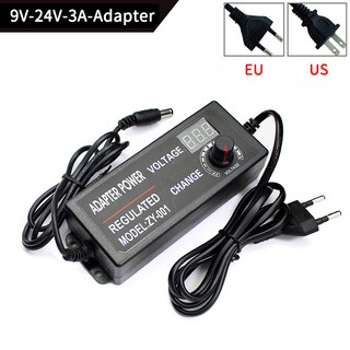 조정 가능한 전원 공급 장치 어댑터 AC를 DC 3V 12V 범용 (디스플레이 화면 호버 보드 포함), 03 9V 24V 3A, 02 With 8PCS Connect, 02 EU, 1개