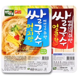 백제 쌀국수 멸치맛15개+얼큰한맛15개 한박스, 92g, 30개