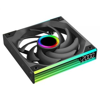 ICOLER SL120 ARGB PC 케이스 팬 - 120mm ARGB&PWM 팬이 포함된 통합형 인피니티 미러 디자인 소프트웨어 필요 없음 RPM 디스플레이 컴퓨터 블랙 에, SL120 BK, 1개