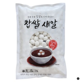 푸드마을 찹쌀새알 1000g 국산 찹쌀 새알심 옹심이, 1kg, 2개