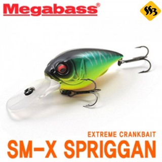 자바낚시 메가배스 SM-X SPRIGGAN 스프리간 소형크랭크베이트 민물루어 배스루어낚시 인조미끼, GLX CLEAR LIME CHART