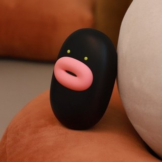 오리 충전식 손난로 보조배터리 USB 캐릭터 핫팩, 검정