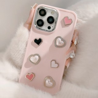 영스피플 입체 진주 하트 아이폰 케이스