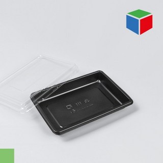 PP칸도시락 JB-111 검정 1칸 세트