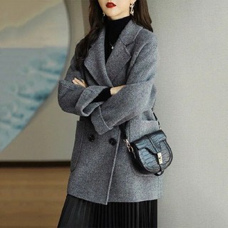 POMTOR 여성 코트 패션 트렌치코트 모직코트