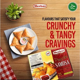 Mezban Halal Punjabi Samosa Stuffed with Potato 메즈반 할랄 펀자브 사모사 포테이토 봉제, 1.5kg, 1개