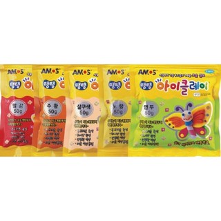 아모스 탱탱 아이클레이 키즈 50g 10색 세트, 주황, 3개