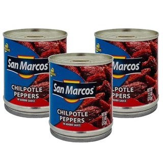 San Marcos Chipotle Peppers in Adobo Sauce 산마르코스 치폴레 페퍼 인 아도보 소스, 3개, 198g