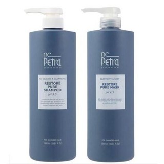엔씨페트라 리스토어 퓨어 샴푸1000ml+마스크 1000ml, 1개, 1L
