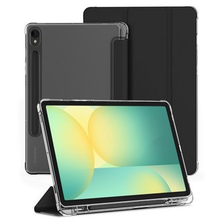 클리어 애플펜슬 수납 태블릿PC 케이스, 블랙, 1개