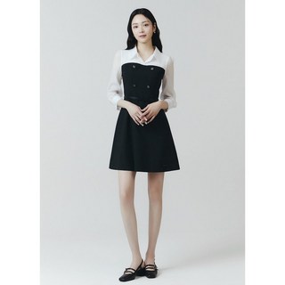 잇미샤 텍스처 블록 미니 원피스 ITO8WOP321