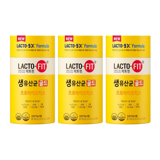 종근당 온가족 생유산균 락토핏 프로바이오틱스 골드 아연 LACTO-FIT 유산균, 100g, 3개