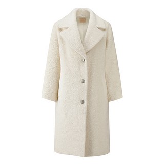 씨씨콜렉트 알파카 블렌드 오버핏 코트 E224MSH101, 크림 66, 66