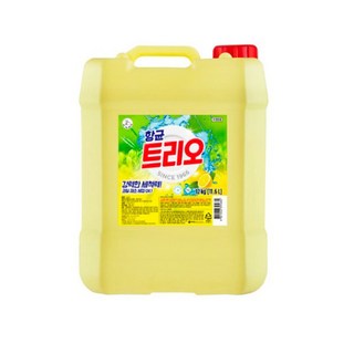 항균 트리오 주방세제 12kg (11.6L) 말통 레몬향, 1개