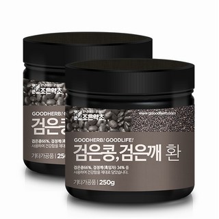 조은약초 프리미엄 검은콩 검은깨 환 250g, 2개