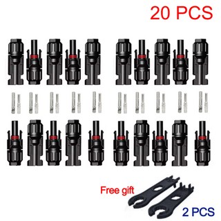 태양광 패널 브랜치 PV 커넥터 연결 MC4 1000V 30 개 10 20 100, 20pcs 10pairs, 20개