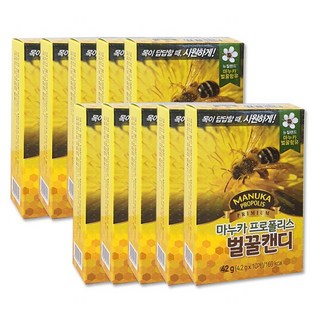 마누카 프로폴리스 벌꿀캔디, 42g, 10개