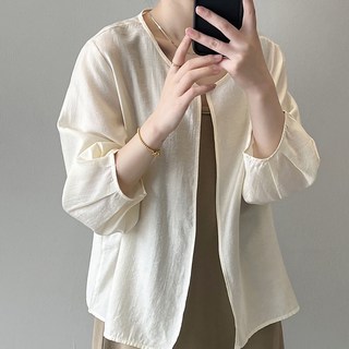 ROYALBELLE 여성 라운드넥 가디건