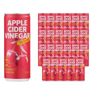 클룹 애사비소다 타트체리 제로 탄산음료, 250ml, 24개