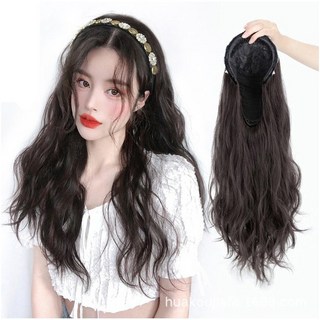 가발위드 긴머리 히피 웨이브 머리띠 가발+가발전용빗1개+세트, 네츄럴블랙, 1개