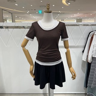 레이어드 슬림핏 티셔츠 242750