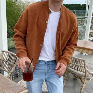 도톰 캐시미어 라운드 가디건 자켓