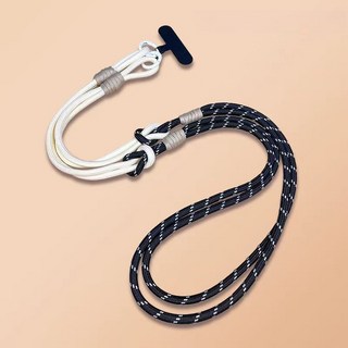 두두타운 핸드폰 손목 어깨 스트랩, 1개, 화이트+블랙