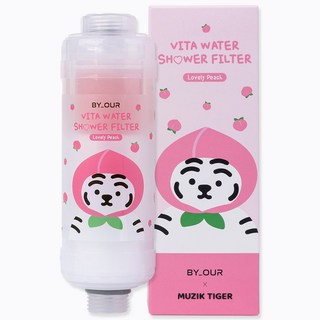 바이아우어 무직타이거 더 안심 비타민 샤워필터, 1개, 러블리피치향