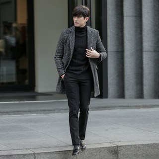 [ 남성 코디세트 ] 코일트 헤링본 코트+폴라니트+슬랙스