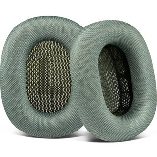 SOULWIT 교체용 이어패드-호환 모델 Airpods Max 에어팟 맥스 헤드폰 내구성 있는 메쉬 패브릭 소재 1쌍, Green, Mesh Fabric, 1개