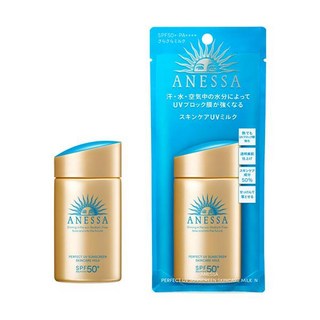 시세이도 ANESSA 아넷사 퍼펙트 UV 스킨 케어 밀크 60ml [자외선 차단제 페이스·바디용 SPF50+/PA++++], 단일, 1개