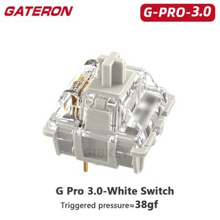 기계식 키보드 게이밍 Gateron 흰색 노란색 은색 Pro 2.0 V2 스위치 핫 스왑 가능 용 3pin RGB 선형 촉각 빨간색 갈색, 옵션03) 50 PCS, 옵션06) White Switch Pro 3.0