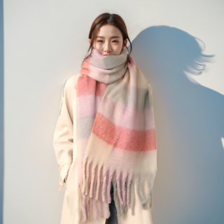 MZIGE 캐시미어 체크 머플러 목도리