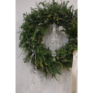 크리스마스 생화리스 원데이클래스 리스만들기 인테리어소품 연말선물 플라워클래스, 트윈벨, 1개