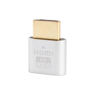 컴튜 HDMI 더미플러그 가상 모니터 디스플레이 4K 60Hz, 1개, 실버