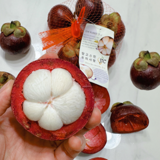 태국 생 망고스틴 항공직송 생과 mangosteen, 1박스, 1kg 로얄과 (8~14과)