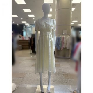 백화점 리스트 스모킹브이넥 플레어 원피스