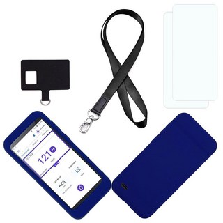 Omnipod 5 리시버용 프리미엄 실리콘 케이스 (랜야드 + 랜야드 패치 + 액정보호필름 포함) (연속 포도당 모니터링) (그린), Omnipod 5 리시버용 프리미엄 실리콘 케이스 (랜