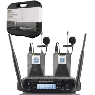 GLXD24 듀얼 무선 마이크 600 699MHz 시스템 무대 공연 UHF 동적 채널 핸드, 2 Lavalier BOX