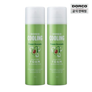 [도루코] 쿨링 프로즌 아보카도 쉐이빙폼 대용량 250ml 1+1, 2개
