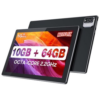 YQSAVIOR 안드로이드 11 태블릿 블랙 4GB RAM 64GB ROM 지원 와이파이 2+8 MP 듀얼 카메라 FM GPS 10.1인치 IPS 풀 HD 디스플레이 CP20