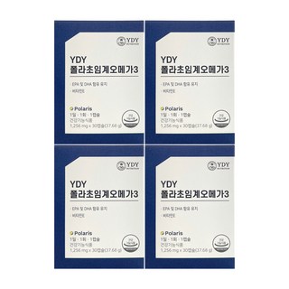 YDY 폴라초임계오메가3 RTG 눈 건조 개선 30정, 4개