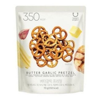 딜라이트 프로젝트 프레첼 스낵 70g | 버터갈릭, 3개