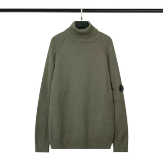 CP컴퍼니 남성 와펜 24SS 8892 삼단 배색 라운드넥 루즈핏 두꺼운 스웨터 니트