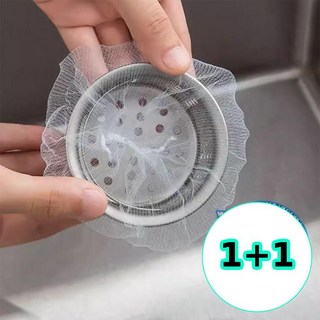 무지스 1+1 씽크대 음식물 쓰레기 일회용 그물망 거름망 100P 배수구 싱크대 하수구냄세 제거 냄새, 2개, 기본