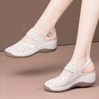 여사 봄여름 부드 펀칭 샌들